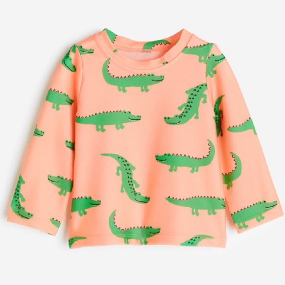 NWOT H&M Crocodile 🐊 Rashguard Top